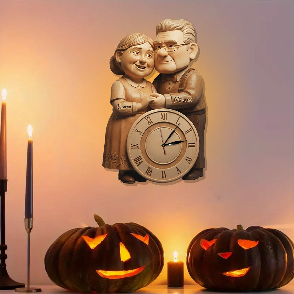 Personalized Couple LED Light Wall Clock Custom Names Gift LED Light Wall Clock GradoCreations