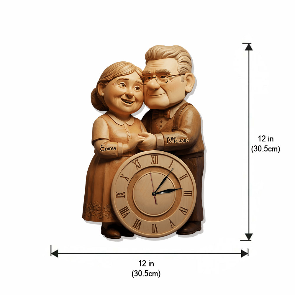 Personalized Couple LED Light Wall Clock Custom Names Gift LED Light Wall Clock GradoCreations