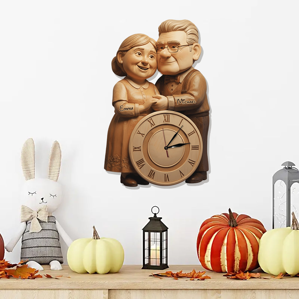 Personalized Couple LED Light Wall Clock Custom Names Gift LED Light Wall Clock GradoCreations