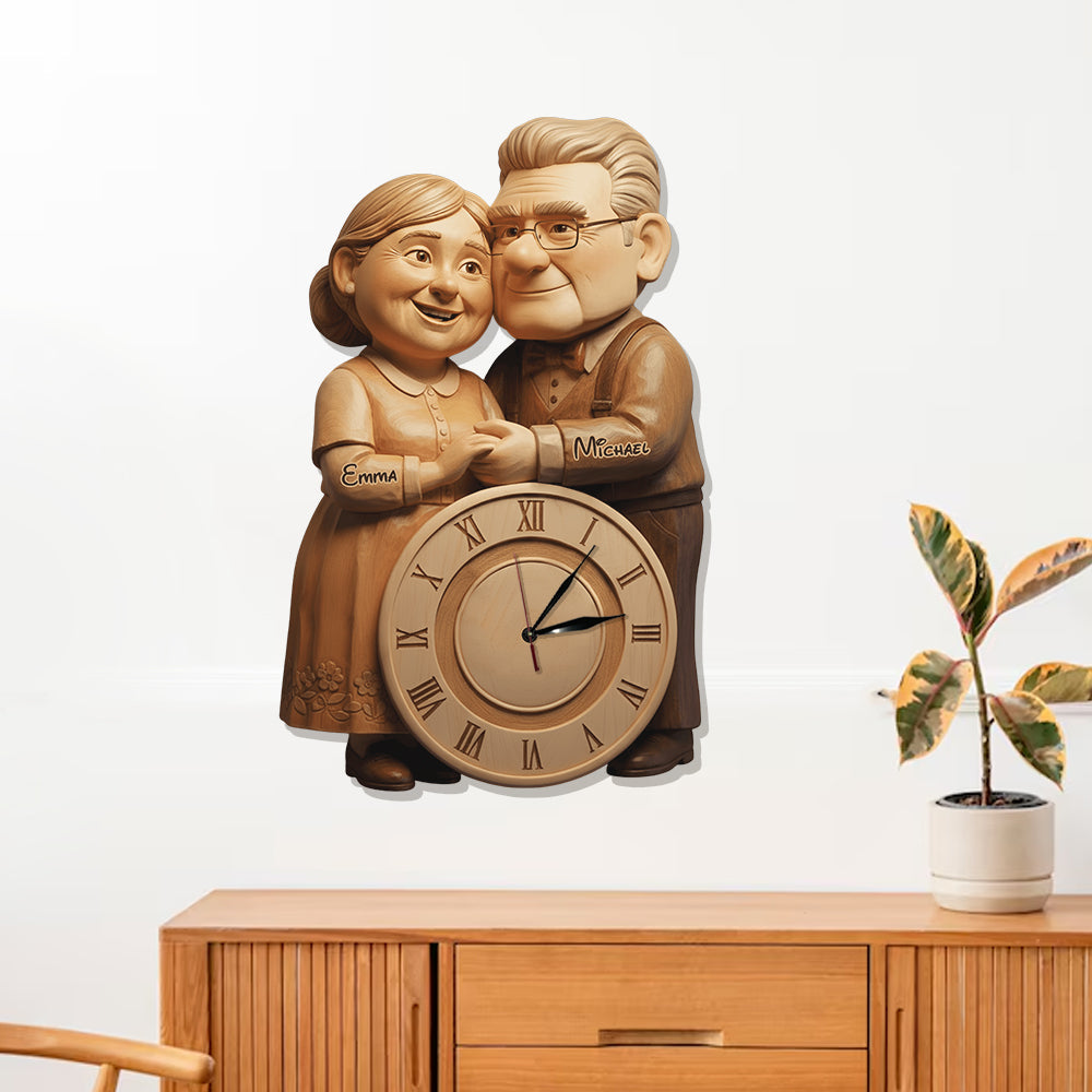 Personalized Couple LED Light Wall Clock Custom Names Gift LED Light Wall Clock GradoCreations