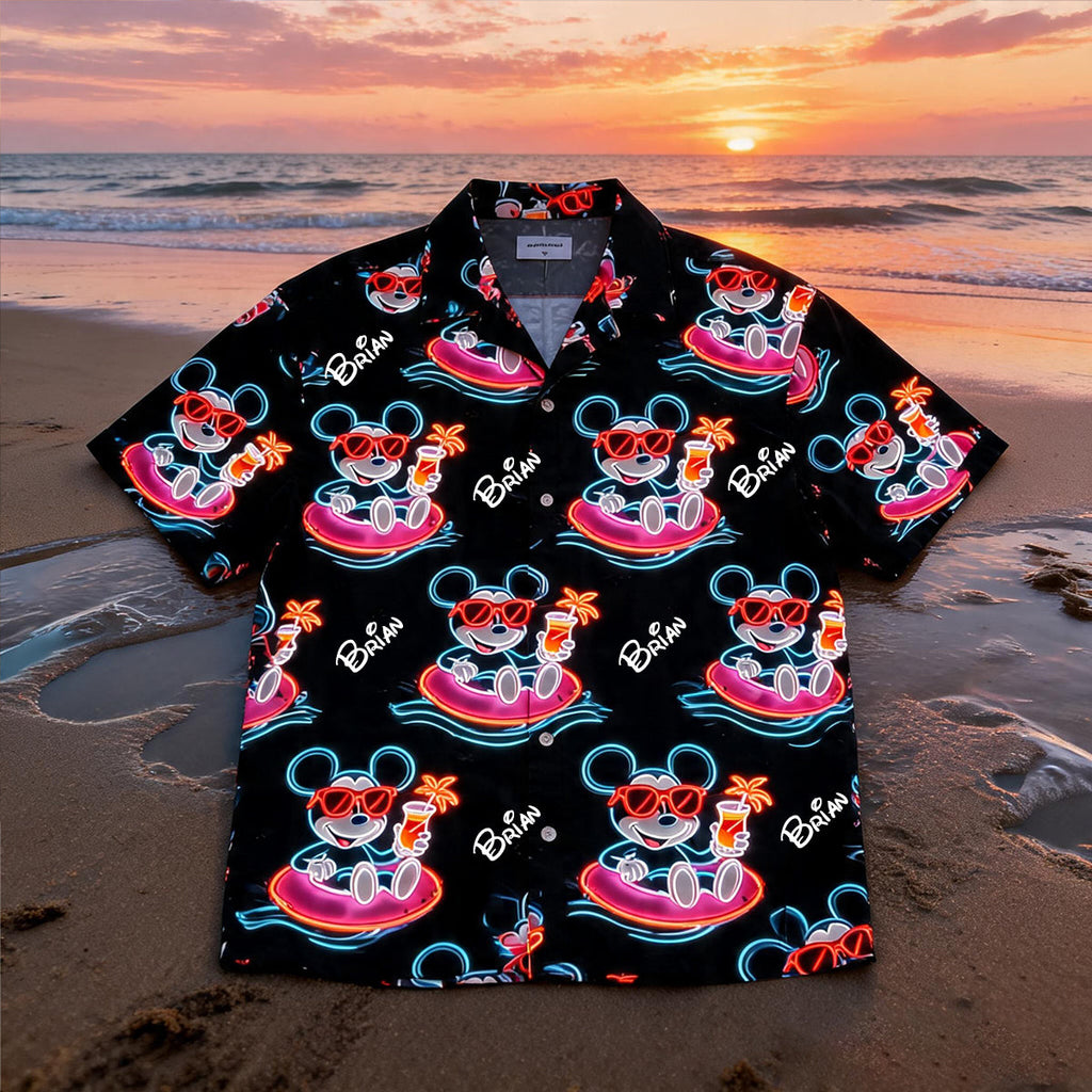 Personalized Hawaiian Shirt Magical Summer Mouse Gift for Dad Hawaiian Shirt GradoCreations