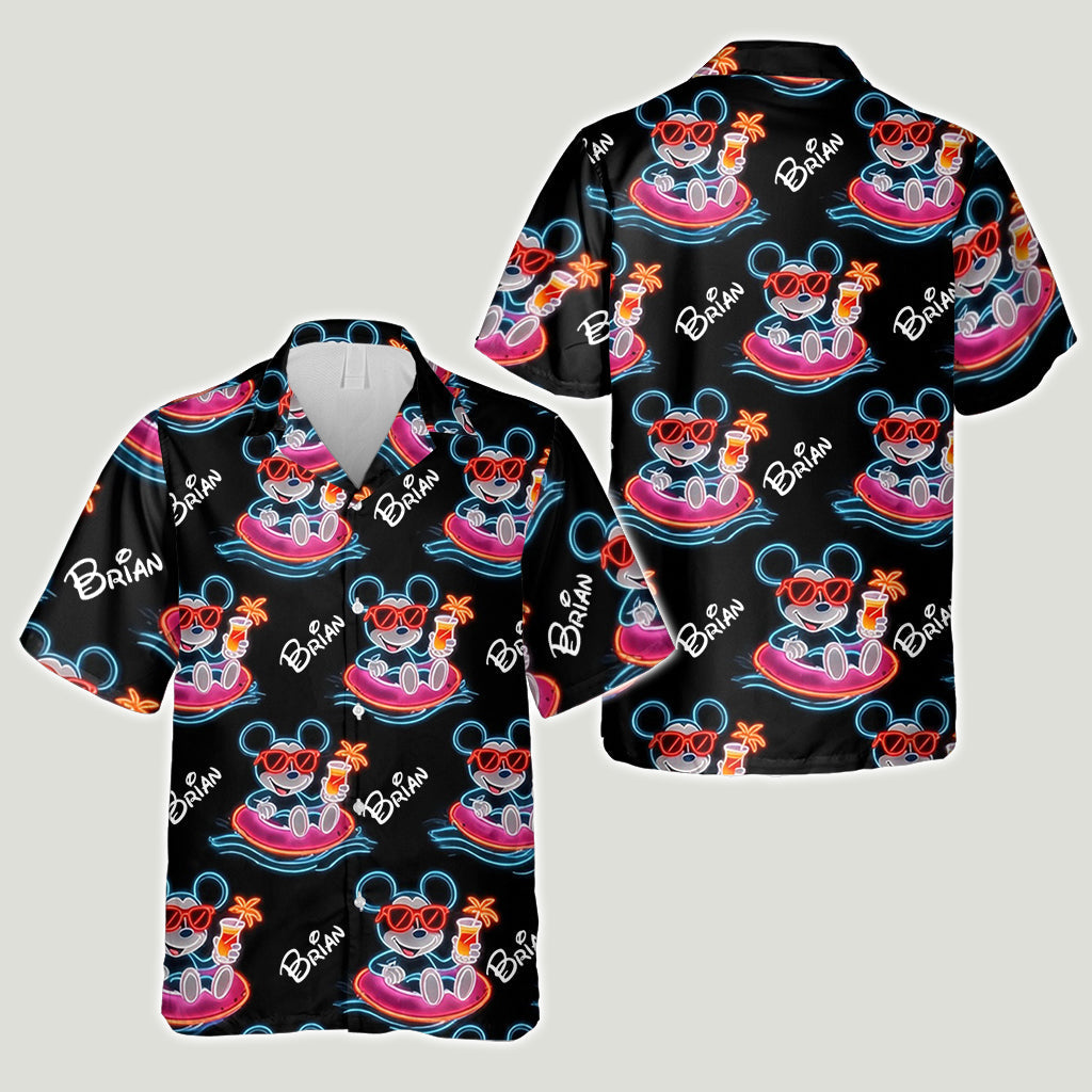 Personalized Hawaiian Shirt Magical Summer Mouse Gift for Dad Hawaiian Shirt GradoCreations
