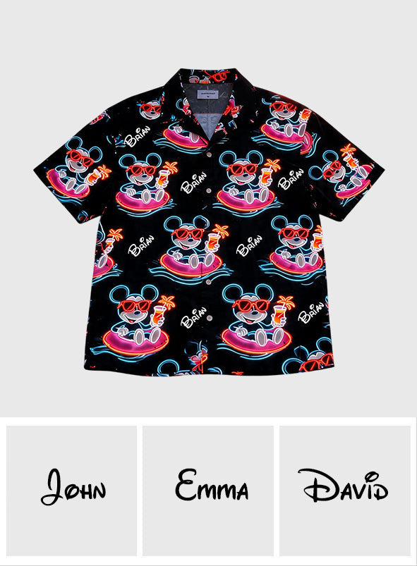Personalized Hawaiian Shirt Magical Summer Mouse Gift for Dad Hawaiian Shirt GradoCreations