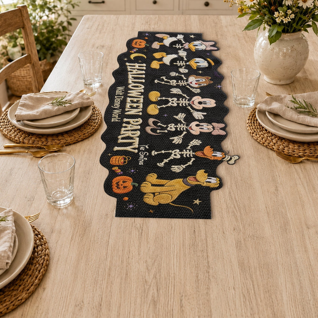Personalized Halloween Friends Custom Shape Table Runner Gift for Family Custom Shape Table Runner GradoCreations