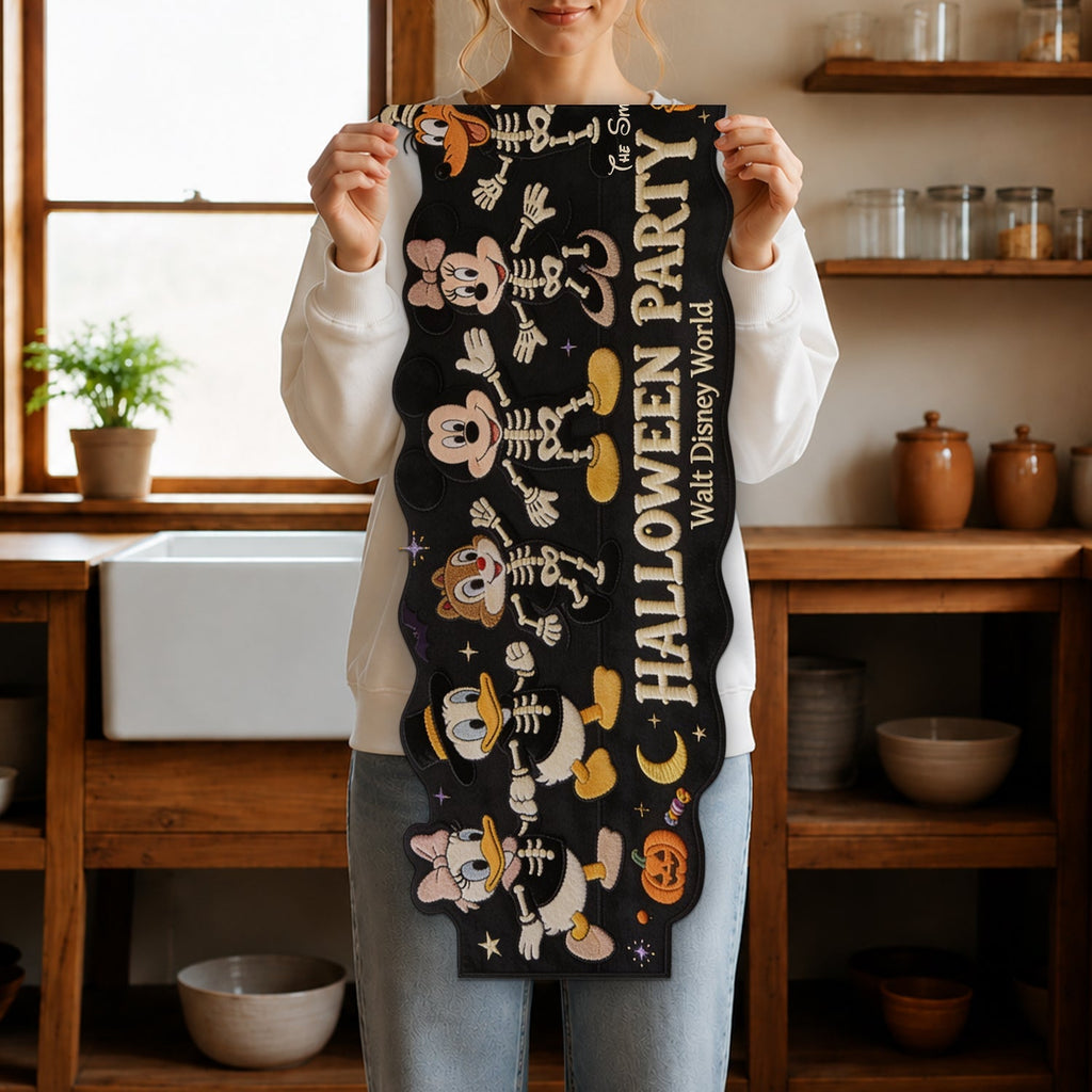 Personalized Halloween Friends Custom Shape Table Runner Gift for Family Custom Shape Table Runner GradoCreations