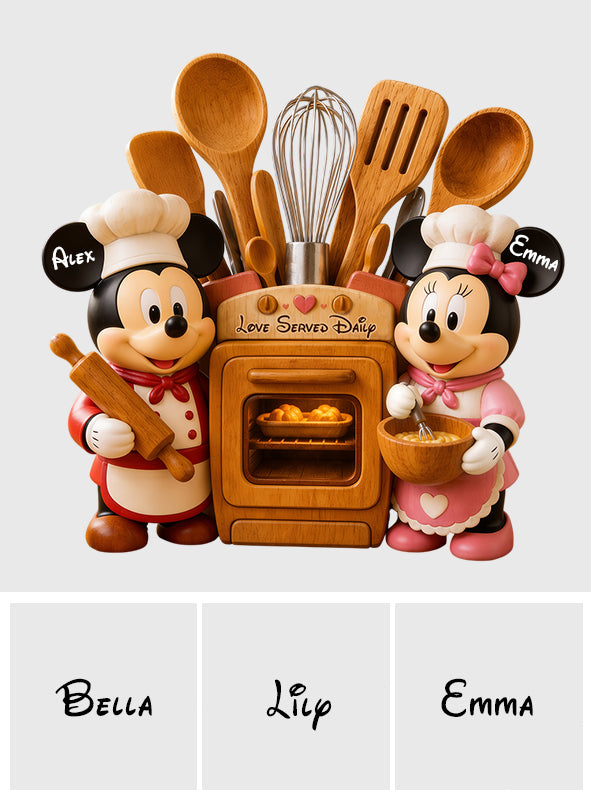 Personalized Cartoon Mouse Wooden Desk Organizer for Kids Wooden Pen Holder GradoCreations