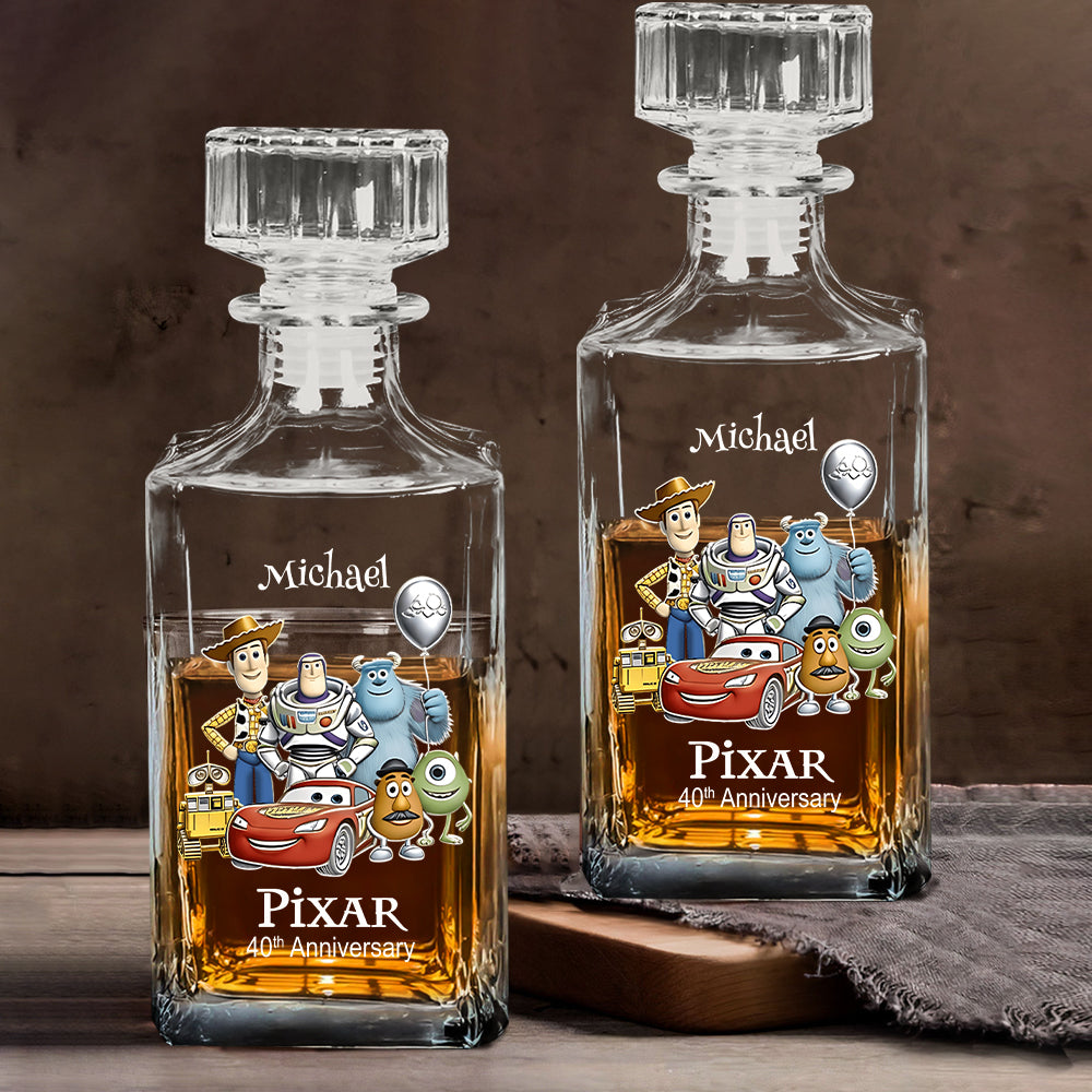 Personalized 40th Anniversary Whiskey Decanter Set Custom Name Gift Whiskey Decanter Set GradoCreations