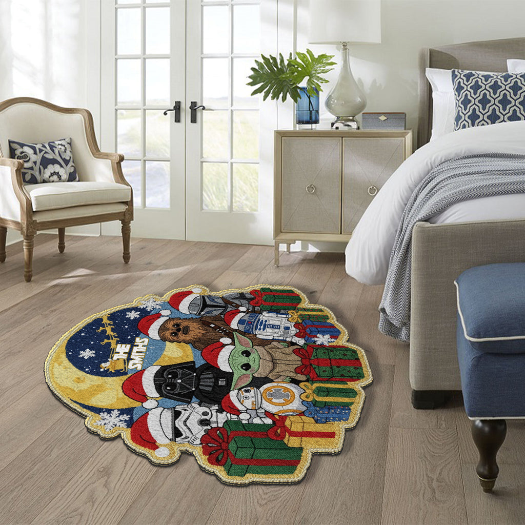 Personalized Christmas Non-Slip Tufted Rug Featuring Star Wars Theme Non-Slip Tufted Rug GradoCreations