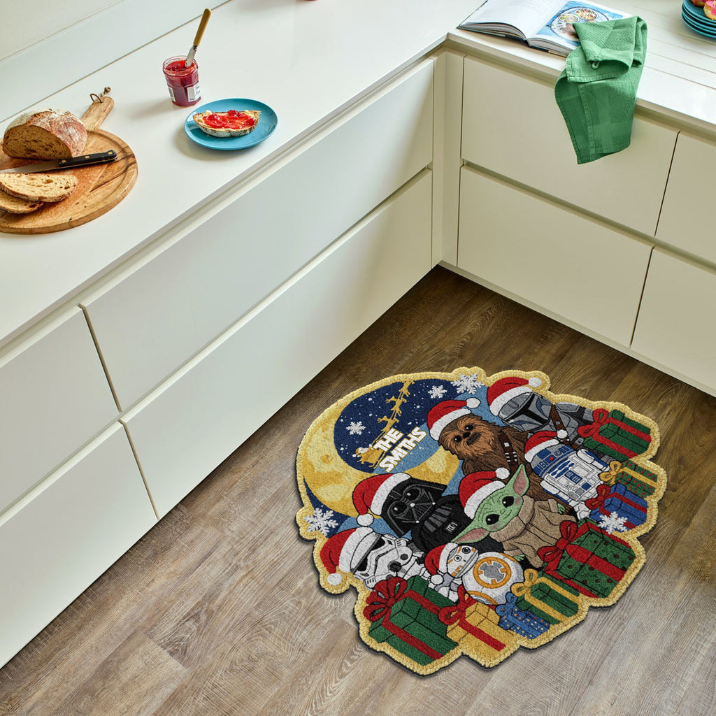 Personalized Christmas Non-Slip Tufted Rug Featuring Star Wars Theme Non-Slip Tufted Rug GradoCreations
