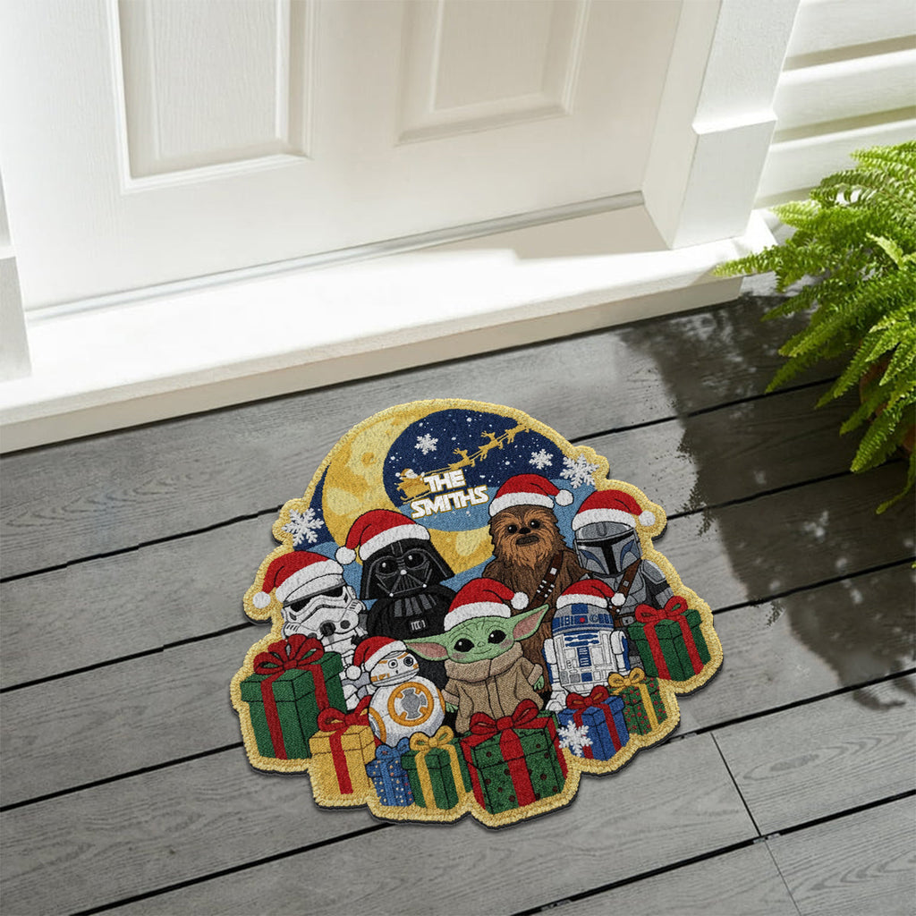 Personalized Christmas Non-Slip Tufted Rug Featuring Star Wars Theme Non-Slip Tufted Rug GradoCreations