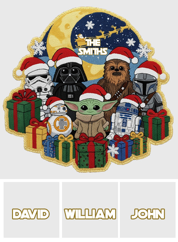 Personalized Christmas Non-Slip Tufted Rug Featuring Star Wars Theme Non-Slip Tufted Rug GradoCreations