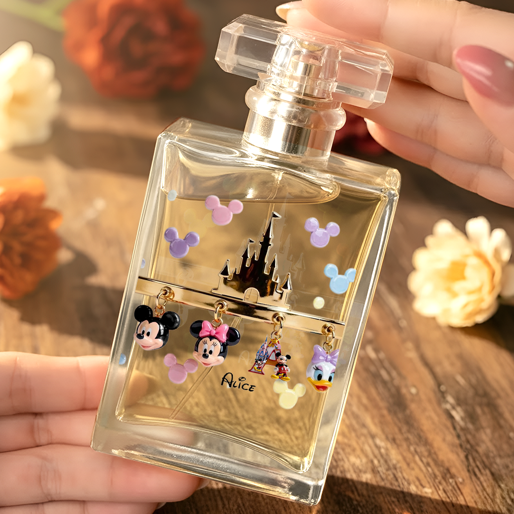 Personalized Disney Castle Perfume Bottle with Name - Fun Gift for Mom Refillable Perfume Bottle GradoCreations