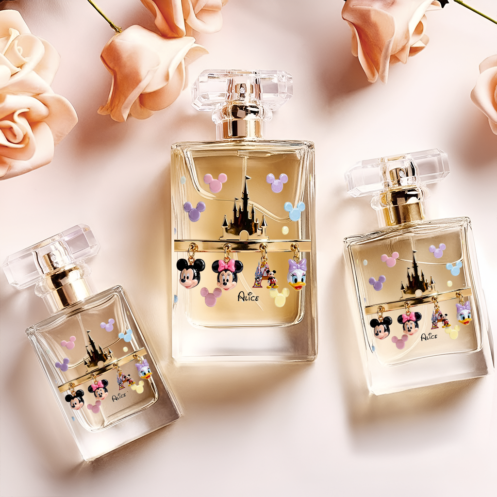 Personalized Disney Castle Perfume Bottle with Name - Fun Gift for Mom Refillable Perfume Bottle GradoCreations