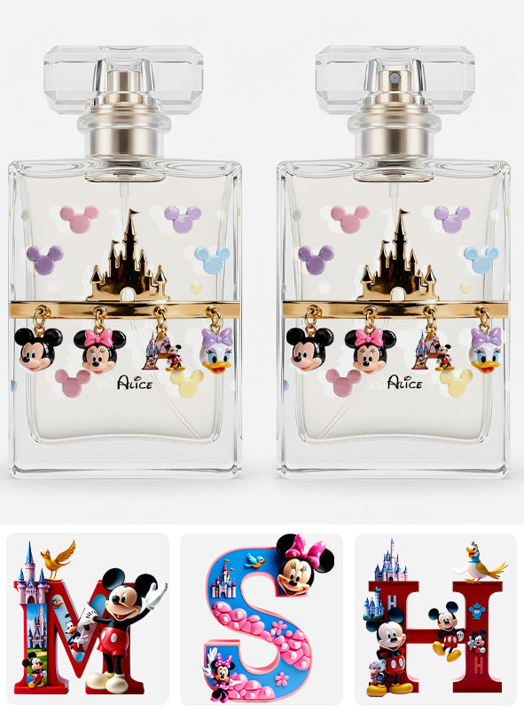 Personalized Disney Castle Perfume Bottle with Name - Fun Gift for Mom Refillable Perfume Bottle GradoCreations