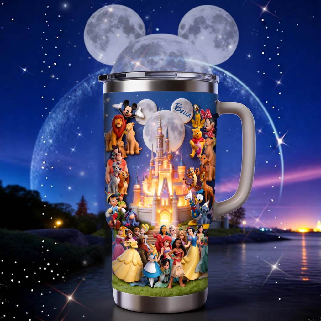 Personalized Dream Trip Tumbler with Handle for Disney Lovers Tumbler With Handle GradoCreations