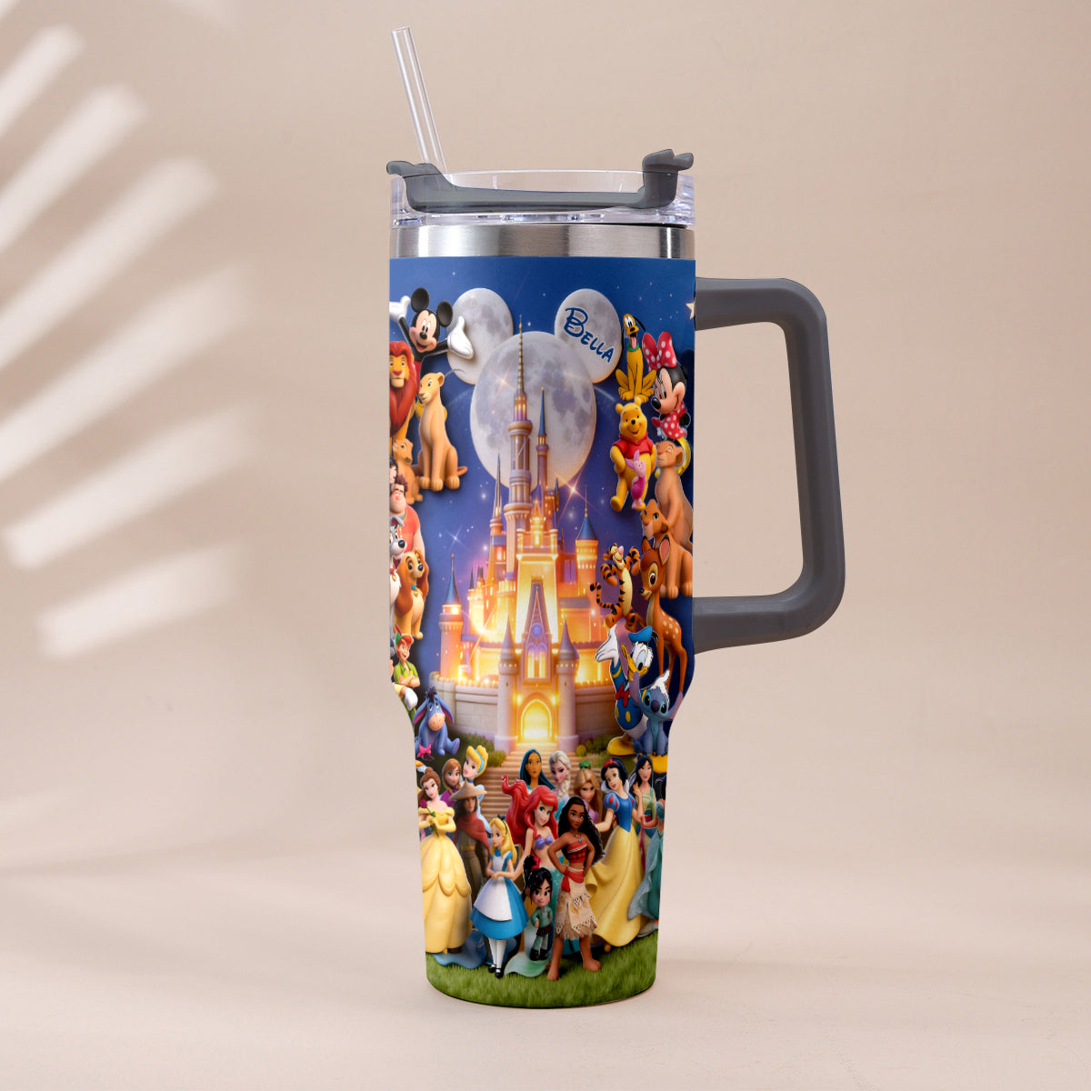 Personalized Dream Trip Tumbler with Handle for Disney Lovers Tumbler With Handle GradoCreations