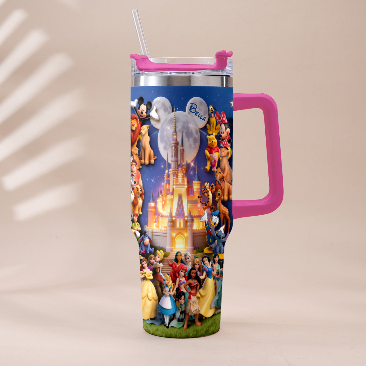 Personalized Dream Trip Tumbler with Handle for Disney Lovers Tumbler With Handle GradoCreations