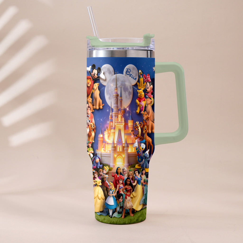 Personalized Dream Trip Tumbler with Handle for Disney Lovers Tumbler With Handle GradoCreations
