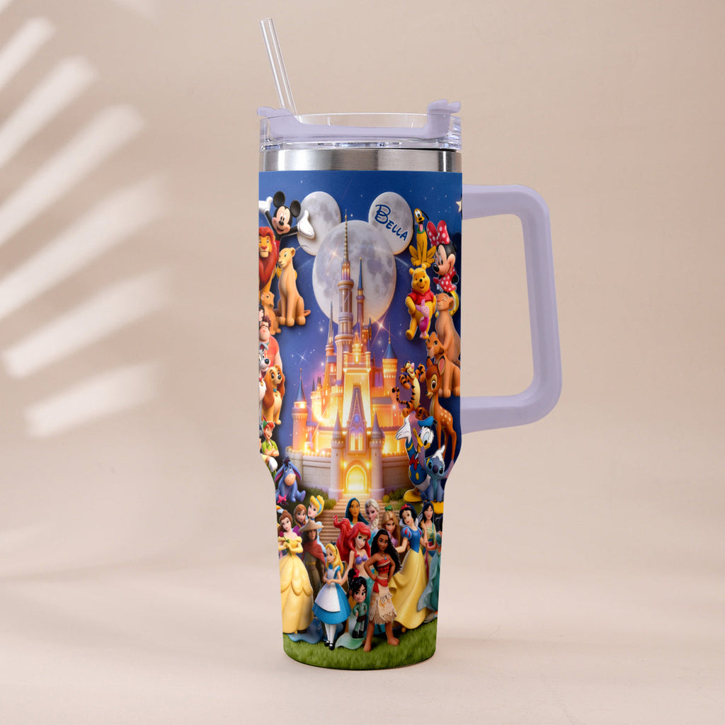 Personalized Dream Trip Tumbler with Handle for Disney Lovers Tumbler With Handle GradoCreations