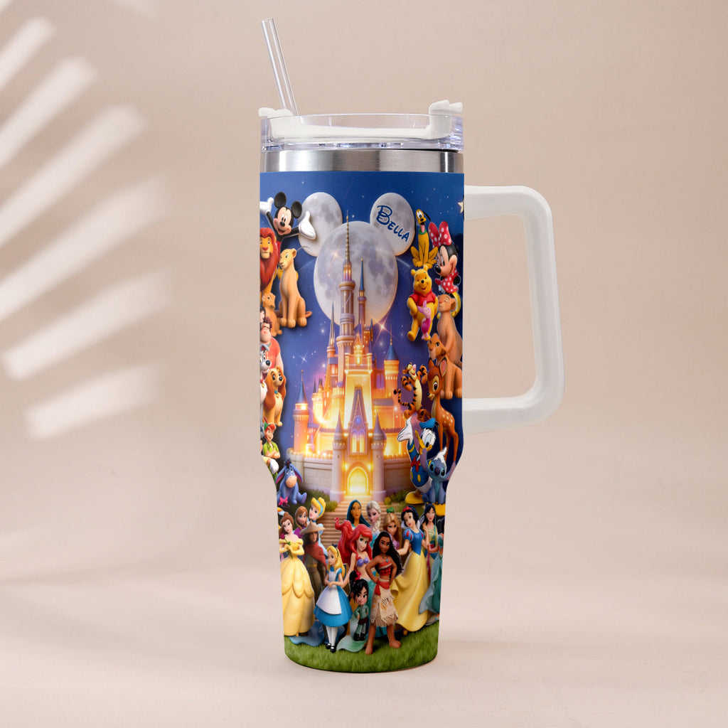 Personalized Dream Trip Tumbler with Handle for Disney Lovers Tumbler With Handle GradoCreations