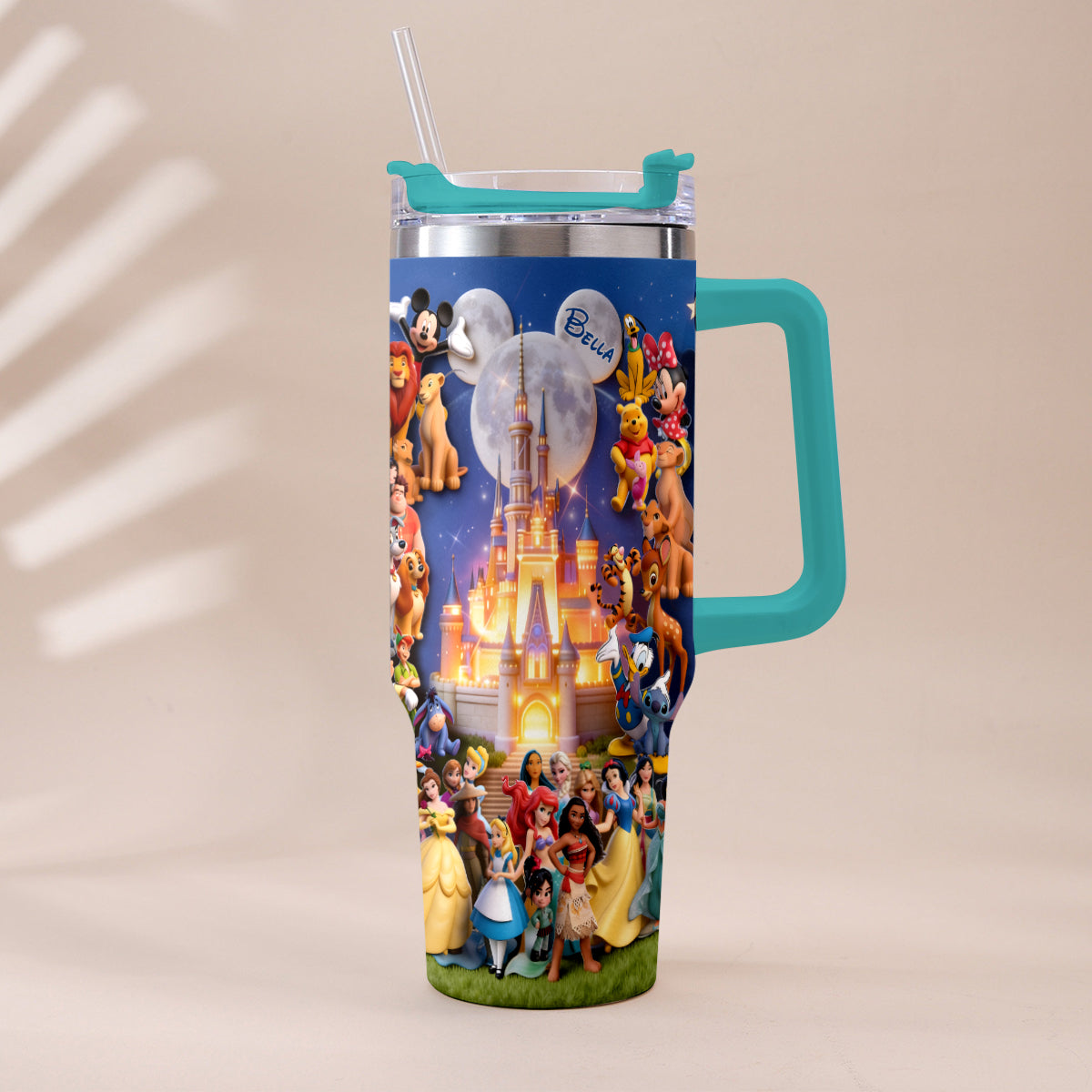 Personalized Dream Trip Tumbler with Handle for Disney Lovers Tumbler With Handle GradoCreations