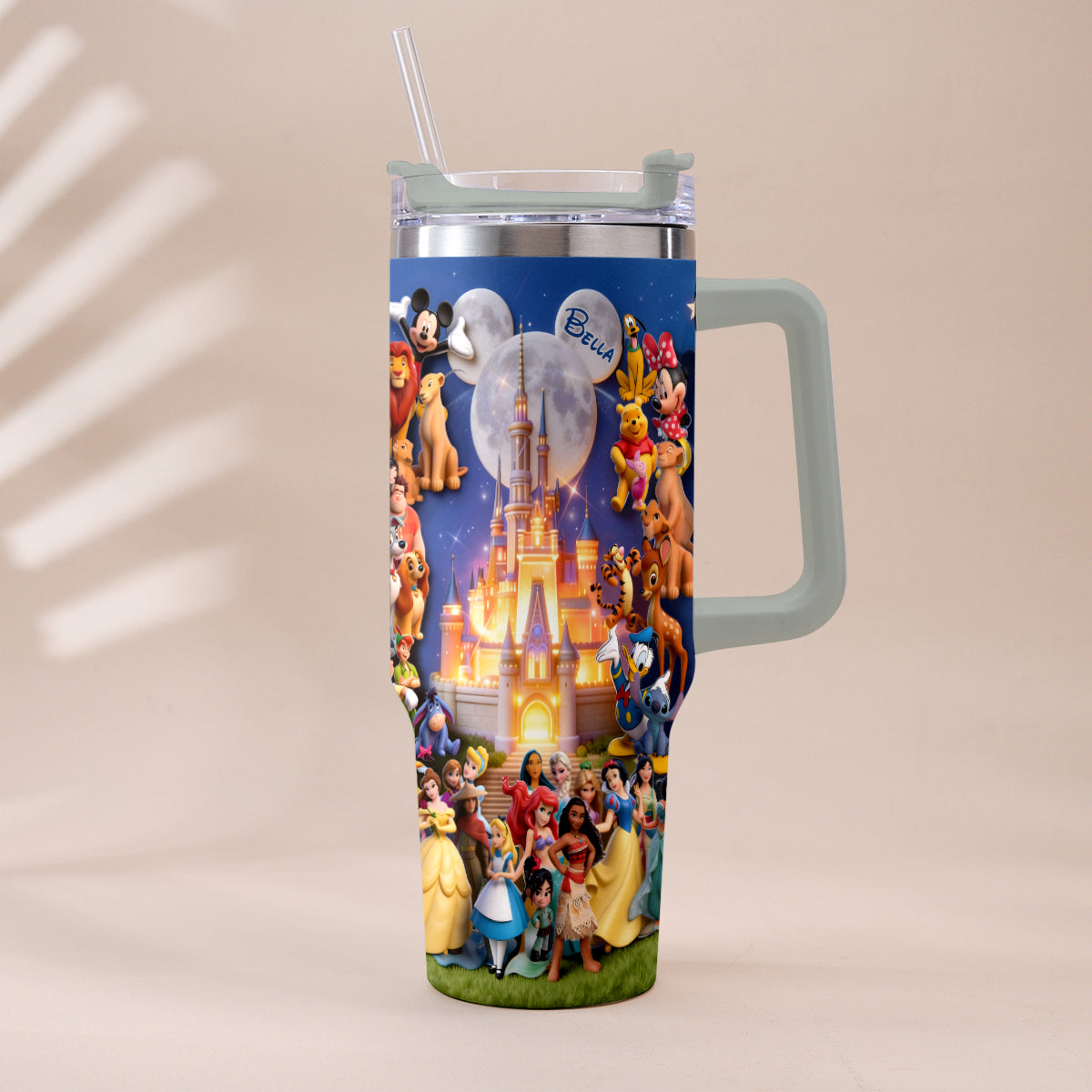Personalized Dream Trip Tumbler with Handle for Disney Lovers Tumbler With Handle GradoCreations