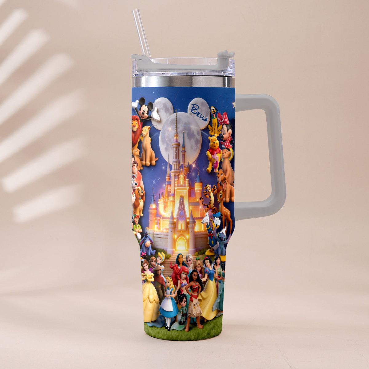 Personalized Dream Trip Tumbler with Handle for Disney Lovers Tumbler With Handle GradoCreations