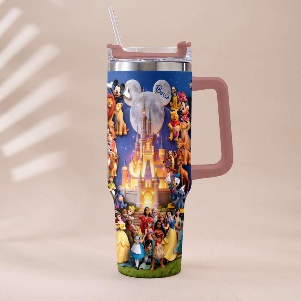 Personalized Dream Trip Tumbler with Handle for Disney Lovers Tumbler With Handle GradoCreations