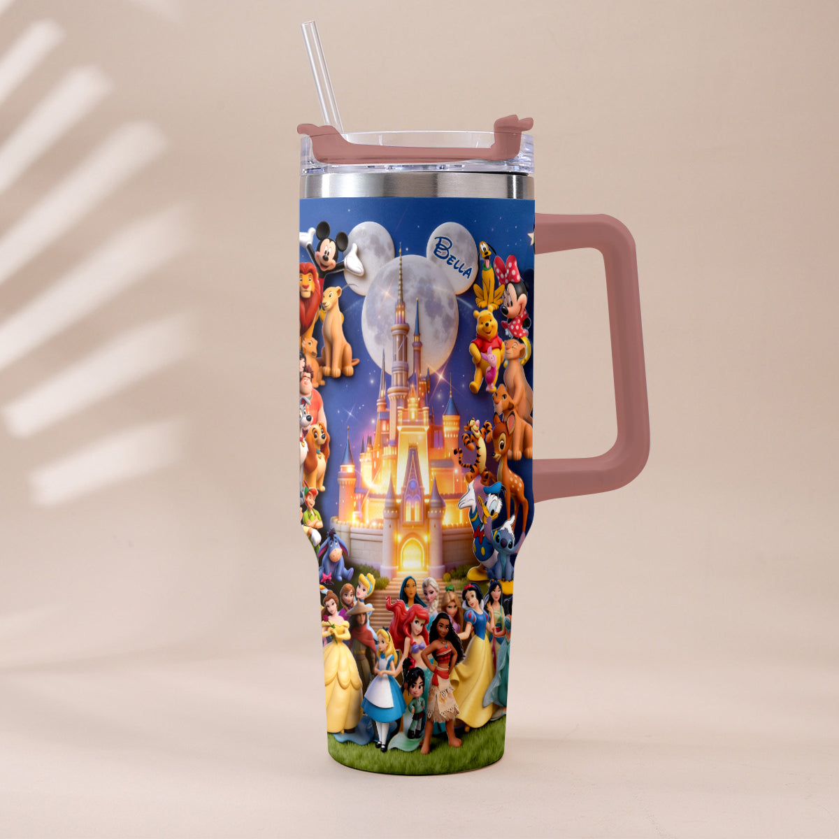 Personalized Dream Trip Tumbler with Handle for Disney Lovers Tumbler With Handle GradoCreations