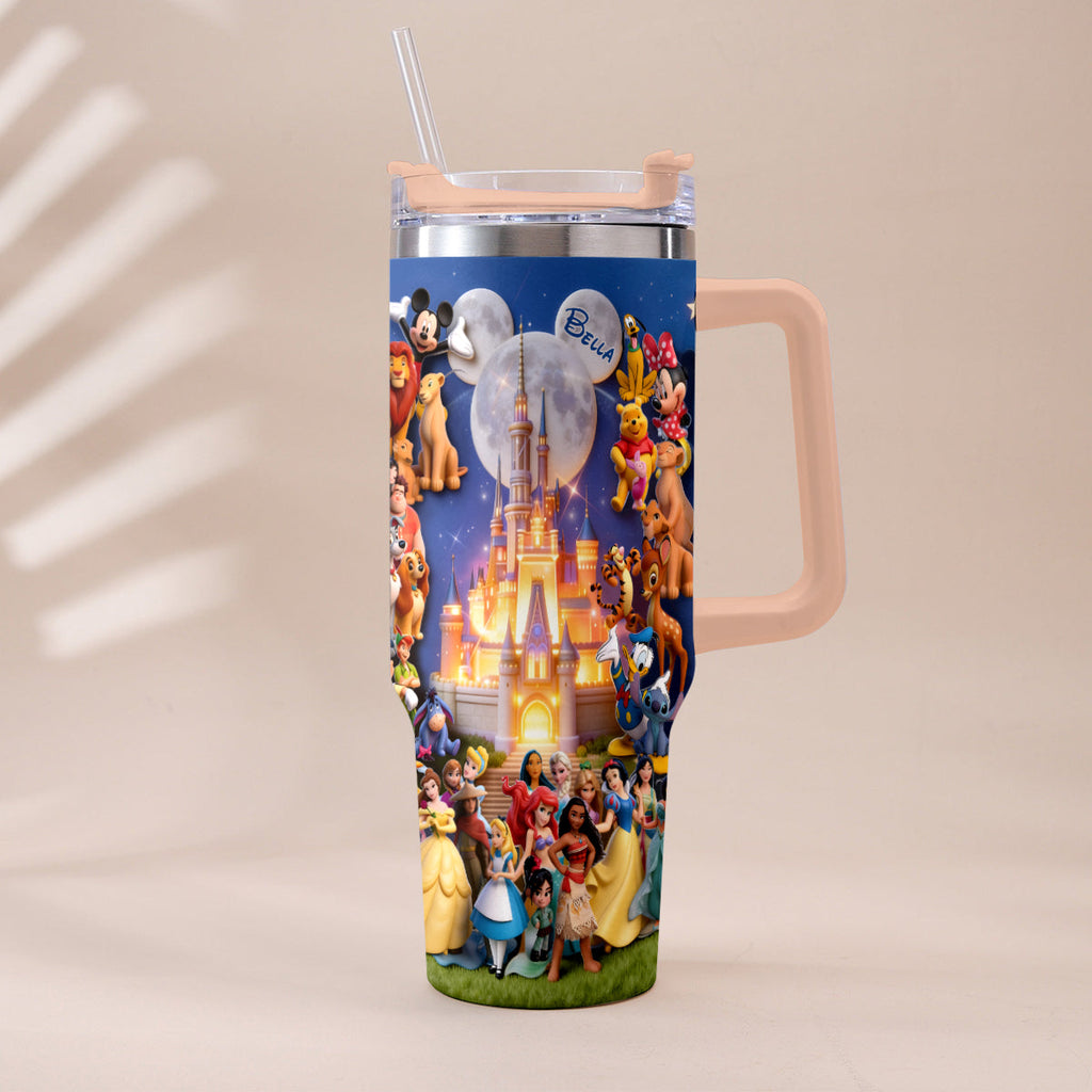 Personalized Dream Trip Tumbler with Handle for Disney Lovers Tumbler With Handle GradoCreations