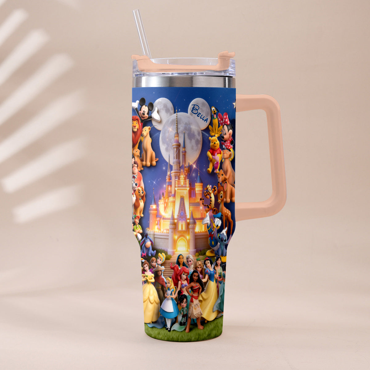 Personalized Dream Trip Tumbler with Handle for Disney Lovers Tumbler With Handle GradoCreations