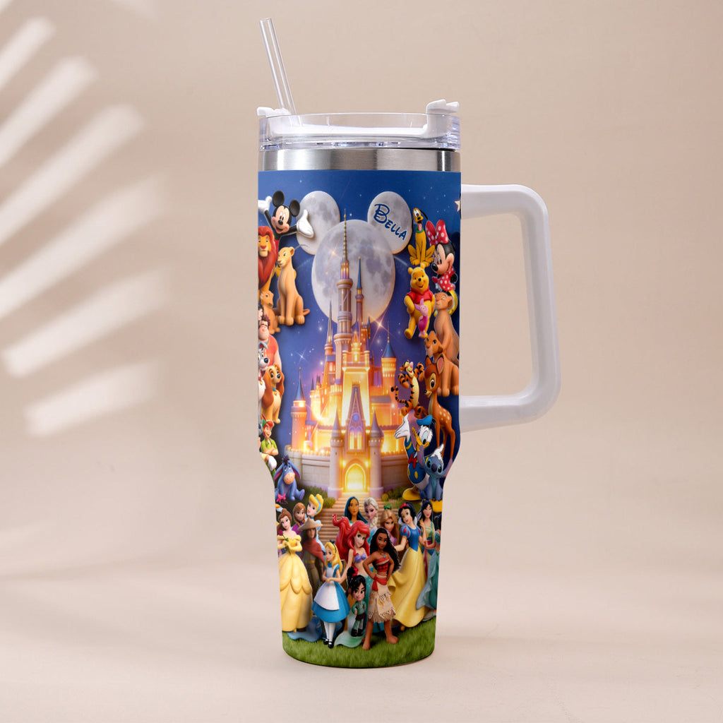 Personalized Dream Trip Tumbler with Handle for Disney Lovers Tumbler With Handle GradoCreations