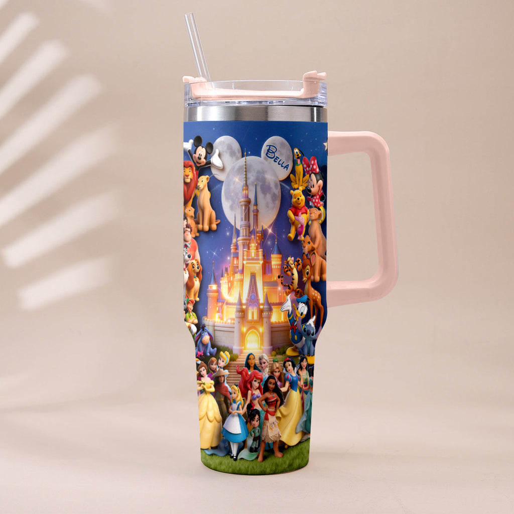 Personalized Dream Trip Tumbler with Handle for Disney Lovers Tumbler With Handle GradoCreations