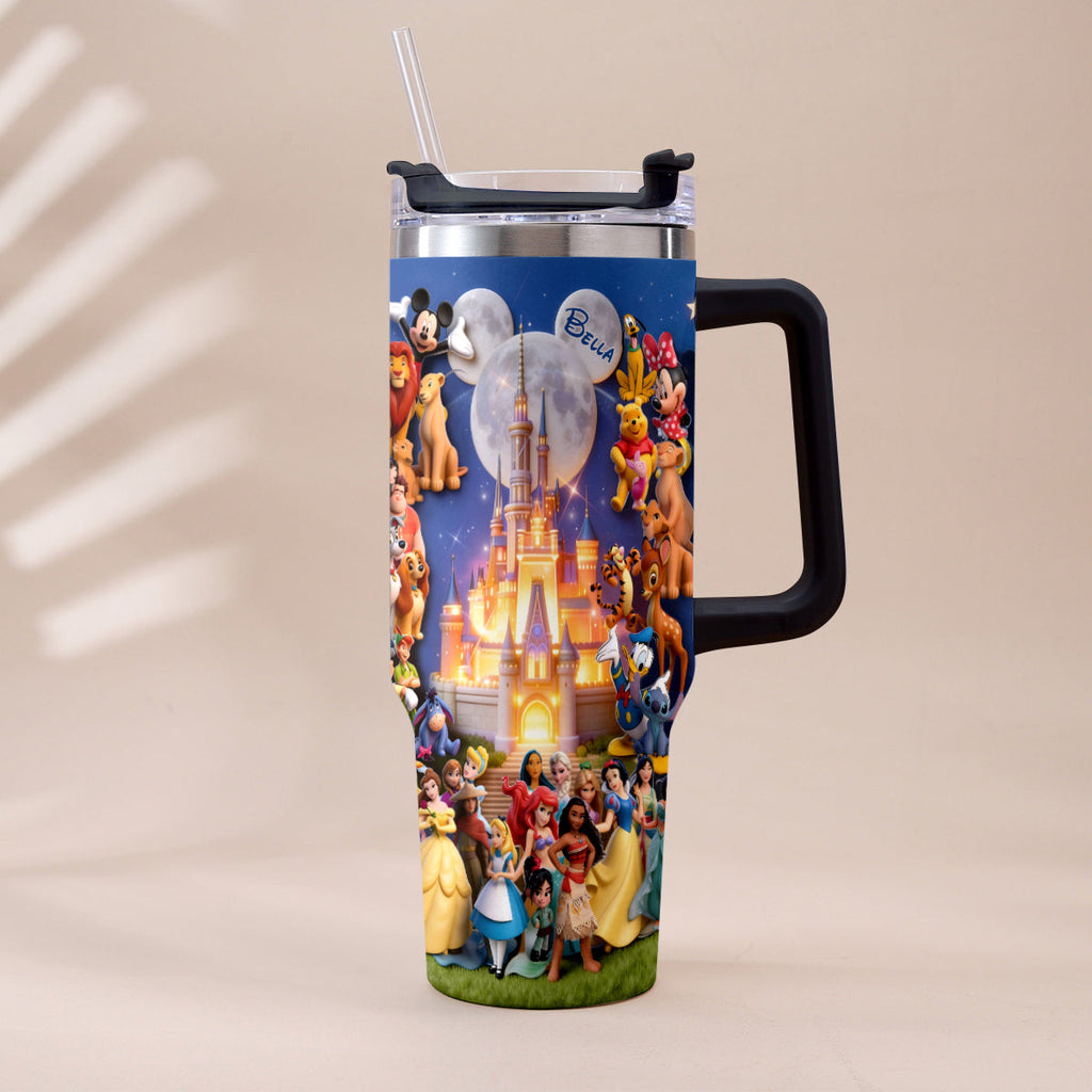 Personalized Dream Trip Tumbler with Handle for Disney Lovers Tumbler With Handle GradoCreations