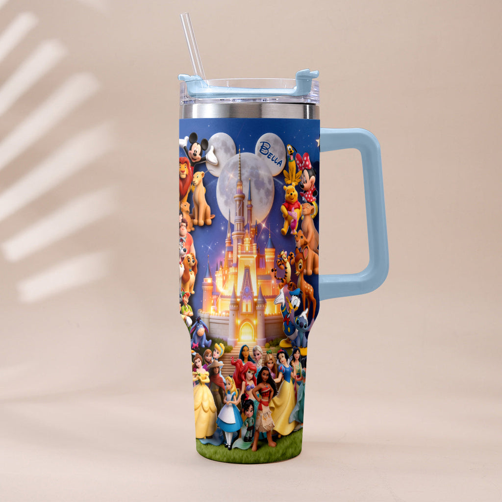 Personalized Dream Trip Tumbler with Handle for Disney Lovers Tumbler With Handle GradoCreations