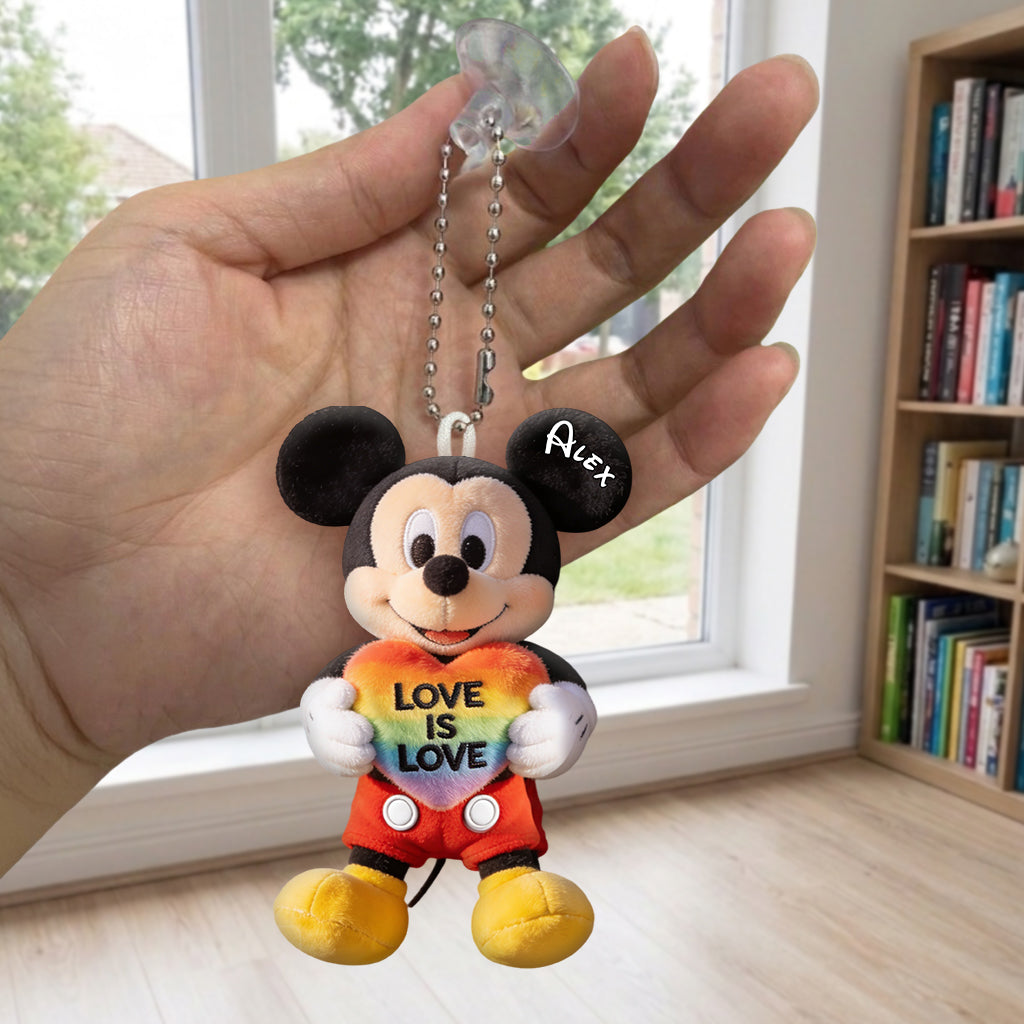 Personalized LGBT Support Plush Keychain | Custom Name Gift Plush Keychain GradoCreations