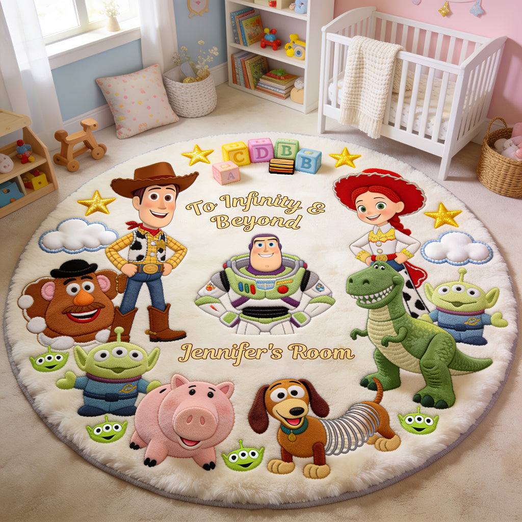 Personalized Toy Story Themed Non-Slip Tufted Rug for Kids Non-Slip Tufted Rug GradoCreations