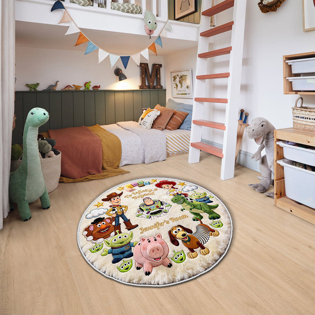 Personalized Toy Story Themed Non-Slip Tufted Rug for Kids Non-Slip Tufted Rug GradoCreations