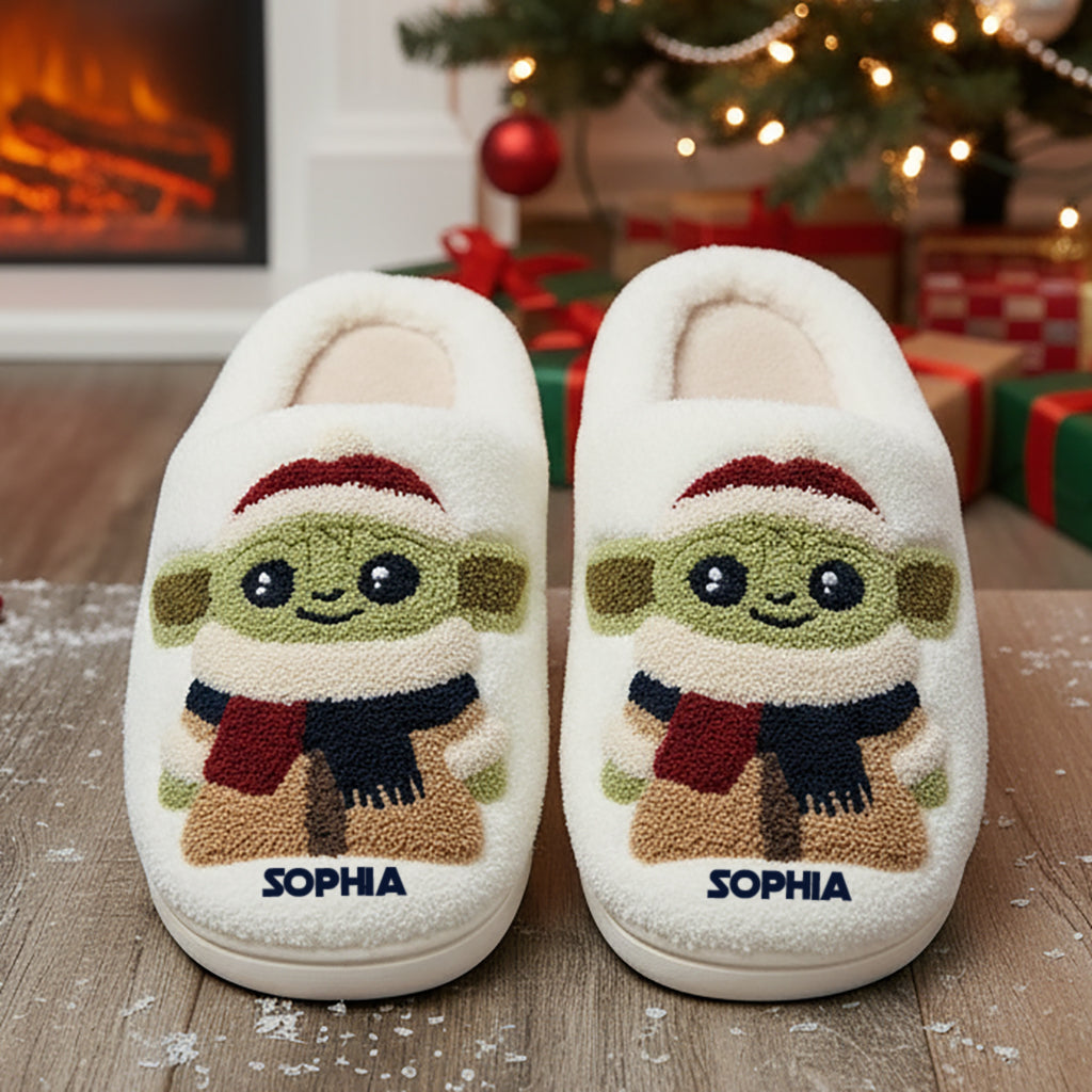 Personalized Holiday Slippers with Custom Name for Kids Slippers GradoCreations