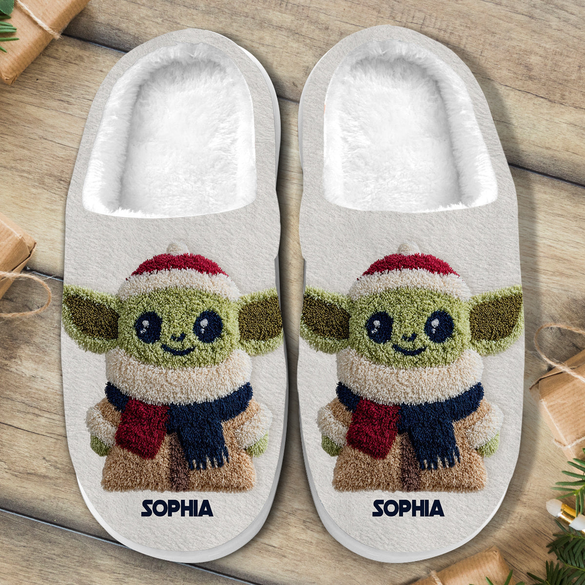 Personalized Holiday Slippers with Custom Name for Kids Slippers GradoCreations