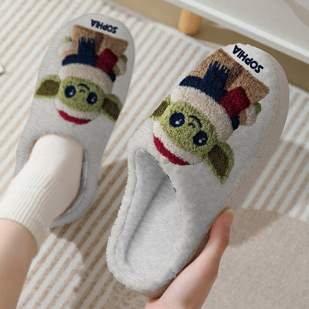 Personalized Holiday Slippers with Custom Name for Kids Slippers GradoCreations