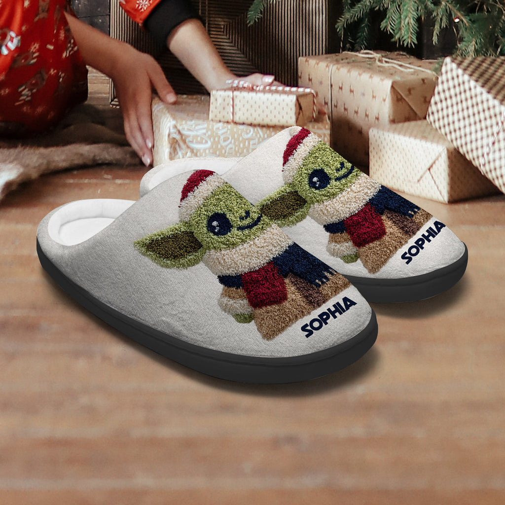 Personalized Holiday Slippers with Custom Name for Kids Slippers GradoCreations