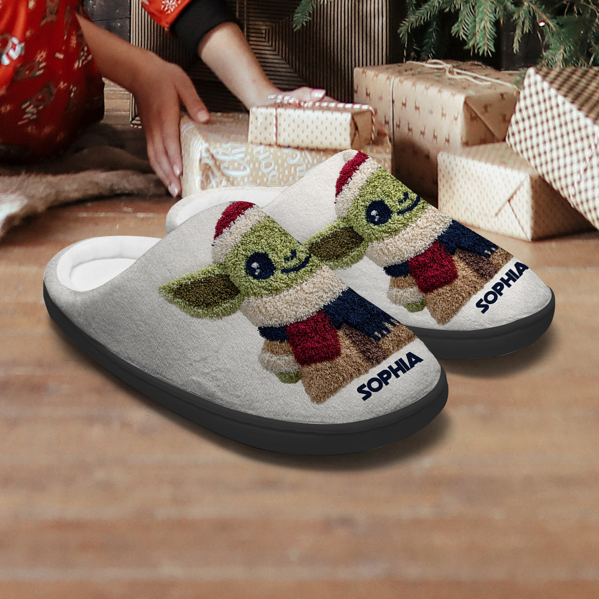 Personalized Holiday Slippers with Custom Name for Kids Slippers GradoCreations