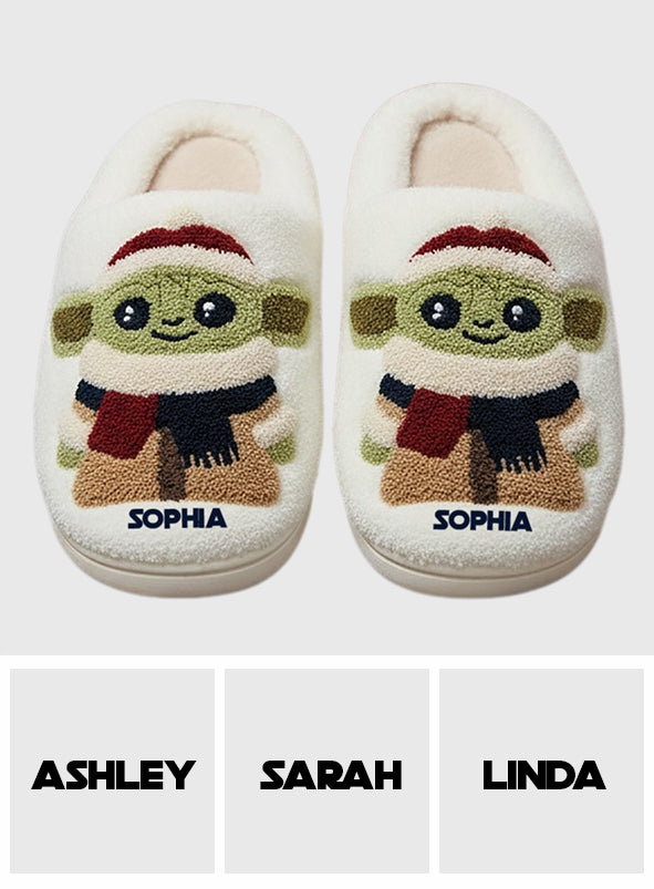 Personalized Holiday Slippers with Custom Name for Kids Slippers GradoCreations