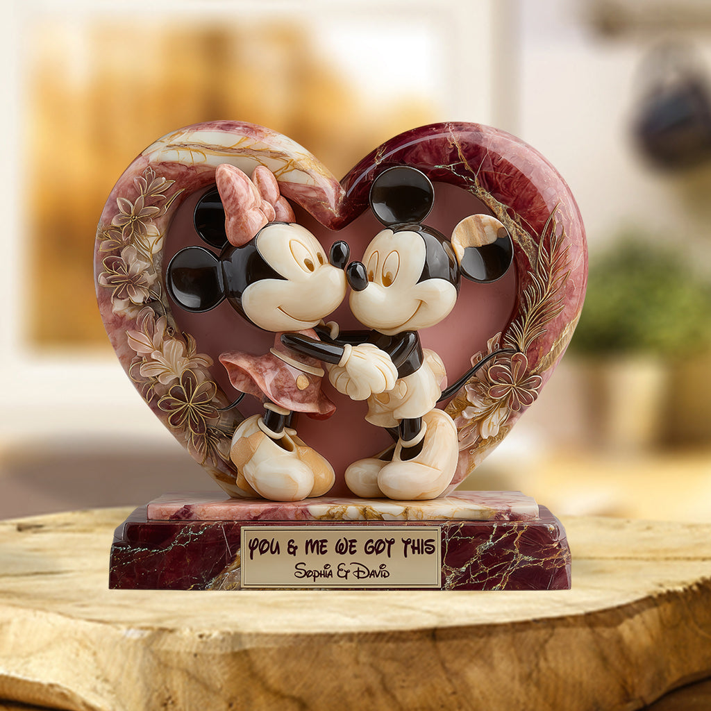 Personalized Mickey & Minnie Acrylic Plaque Custom Gift for Couples Custom Shaped Acrylic Plaque GradoCreations