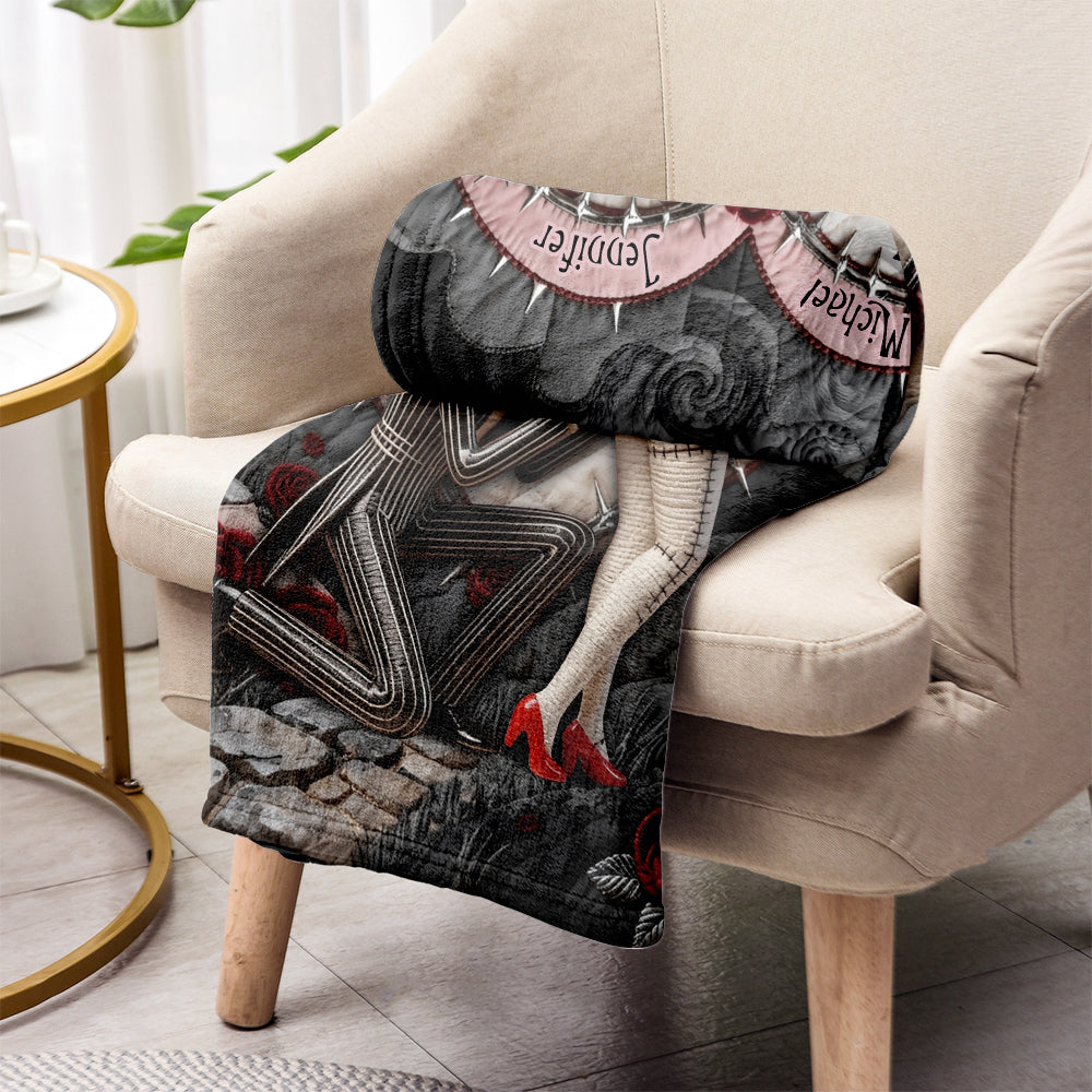 Personalized Nightmare Blanket with Custom Names for Couples Blanket GradoCreations