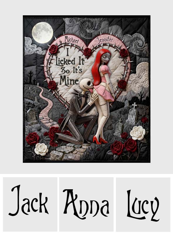 Personalized Nightmare Blanket with Custom Names for Couples Blanket GradoCreations