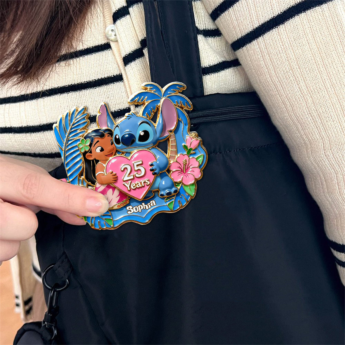 Personalized 25th Anniversary Ohana Acrylic Enamel Pin Gift Acrylic Enamel Pin GradoCreations