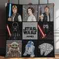 Personalized Star Wars Blanket Custom Name Unique Gift Blanket GradoCreations