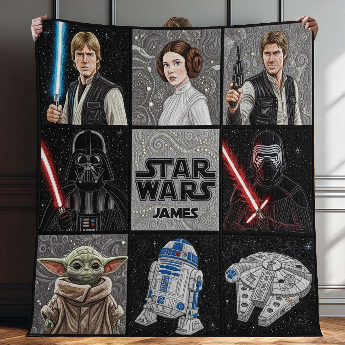 Personalized Star Wars Blanket Custom Name Unique Gift Blanket GradoCreations